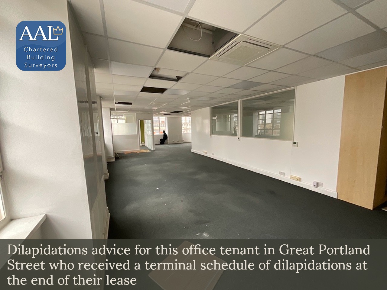 Assessment of the Schedule of Dilapidations
For this claim, we acted for the tenant to reduce the claim that they received, which they considered was much higher than it should have been.
Our assessment included:
- Review of the items claimed in the schedule for accuracy and relevance
- Identification of works that exceed lease obligations or misrepresent the tenant’s liability
- Examination of methodology used to cost the works (e.g. pricing basis, inclusion of betterment, consequential works, etc.)
Subsequently, we took on negotiations with the landlord’s surveyor and acheived a significant cost saving for the tenant.